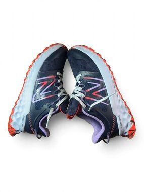 New Balance Women's Navy Running Shoes with Coral and Lavender Details